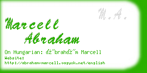 marcell abraham business card